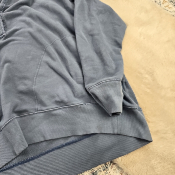 Aerie Blue Button Pullover Sweatshirt Women XL - Picture 5 of 8